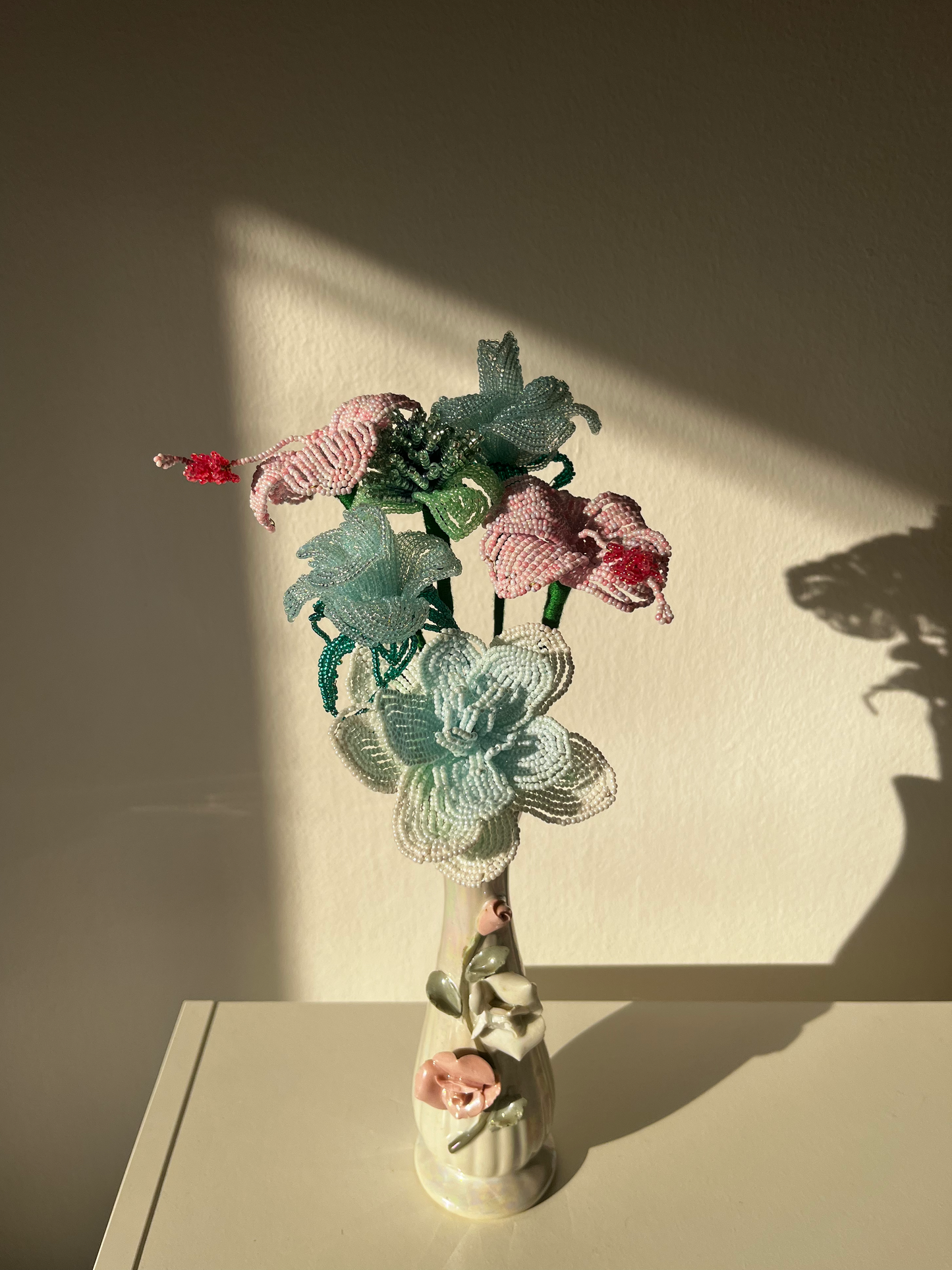 Pasztell csokor hibiszkusszal