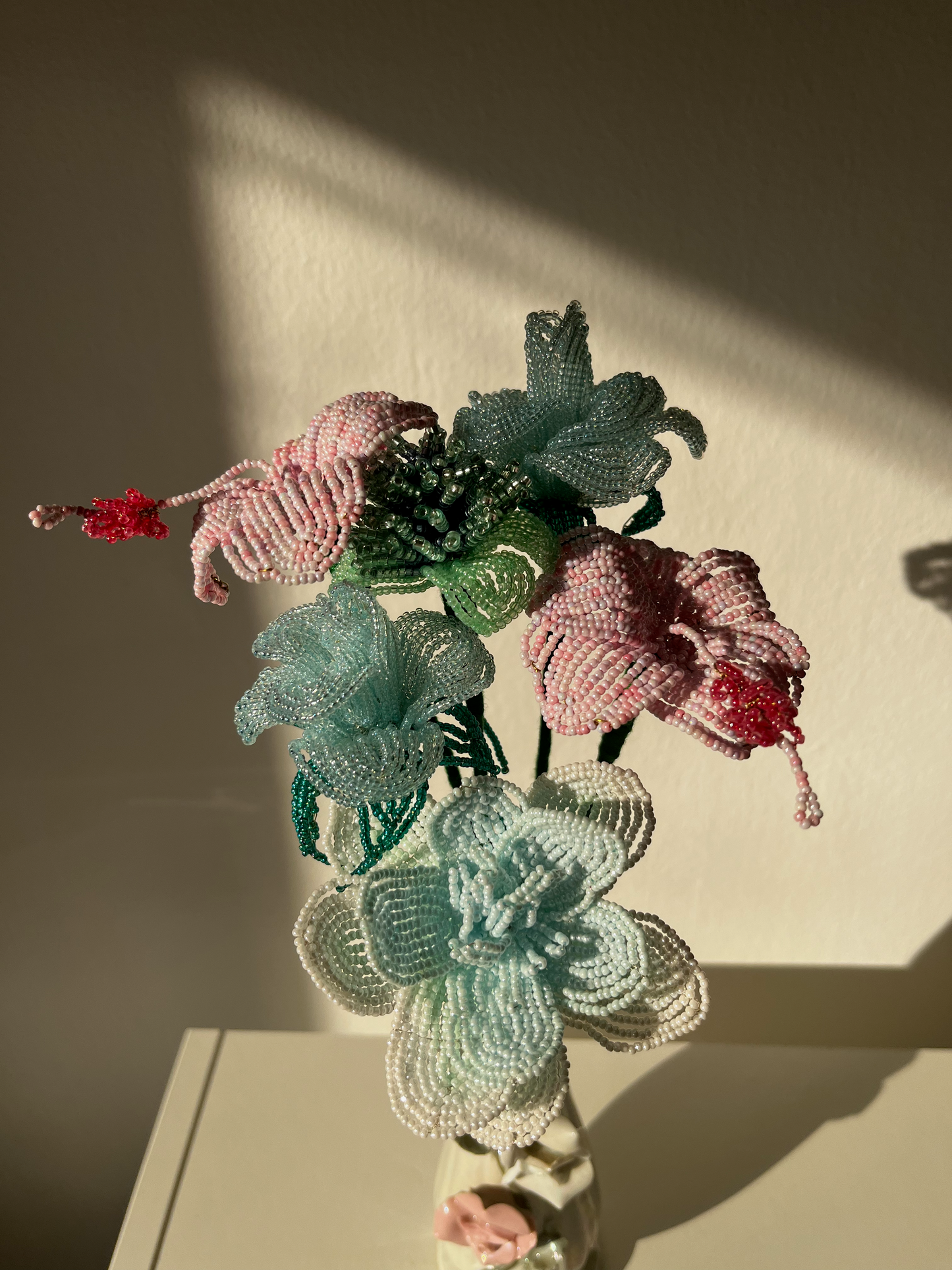 Pasztell csokor hibiszkusszal