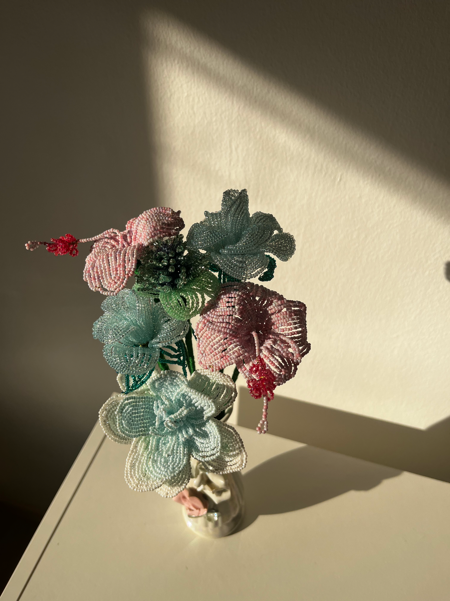 Pasztell csokor hibiszkusszal